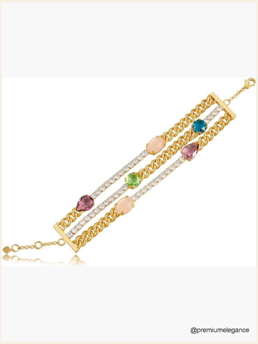 Vibrant Natural Colorful Link Bracelet Adjustable Waterproof